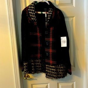 Women’s wool jacket with knit sleeves. Never worn